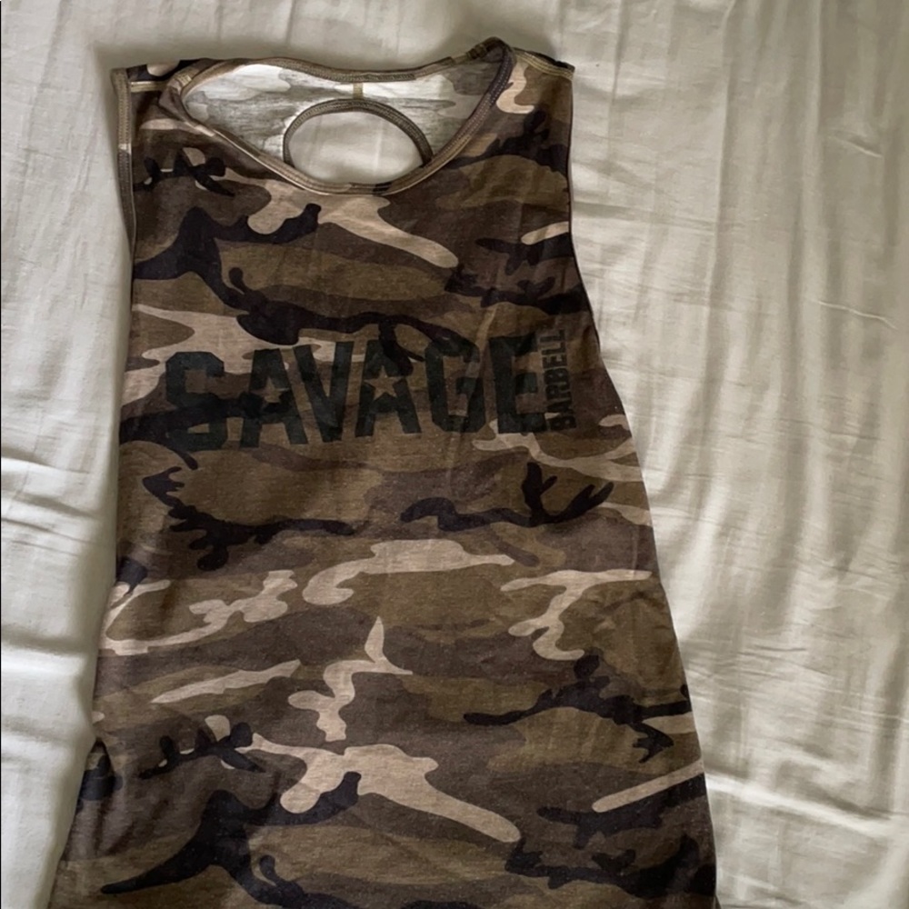 Open back workout shirt